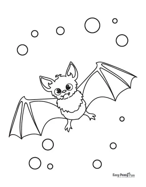 Printable bat coloring pages 35 sheets easy peasy and fun