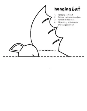 Spooky halloween- coloring page "hanging bat" by flow and grow kids yoga