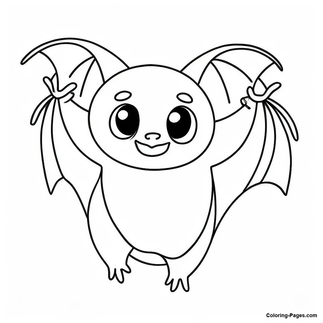 Chubby bat hanging upside down coloring page coloring-pages printable coloring page