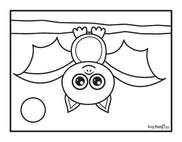 Printable bat coloring pages 35 sheets easy peasy and fun