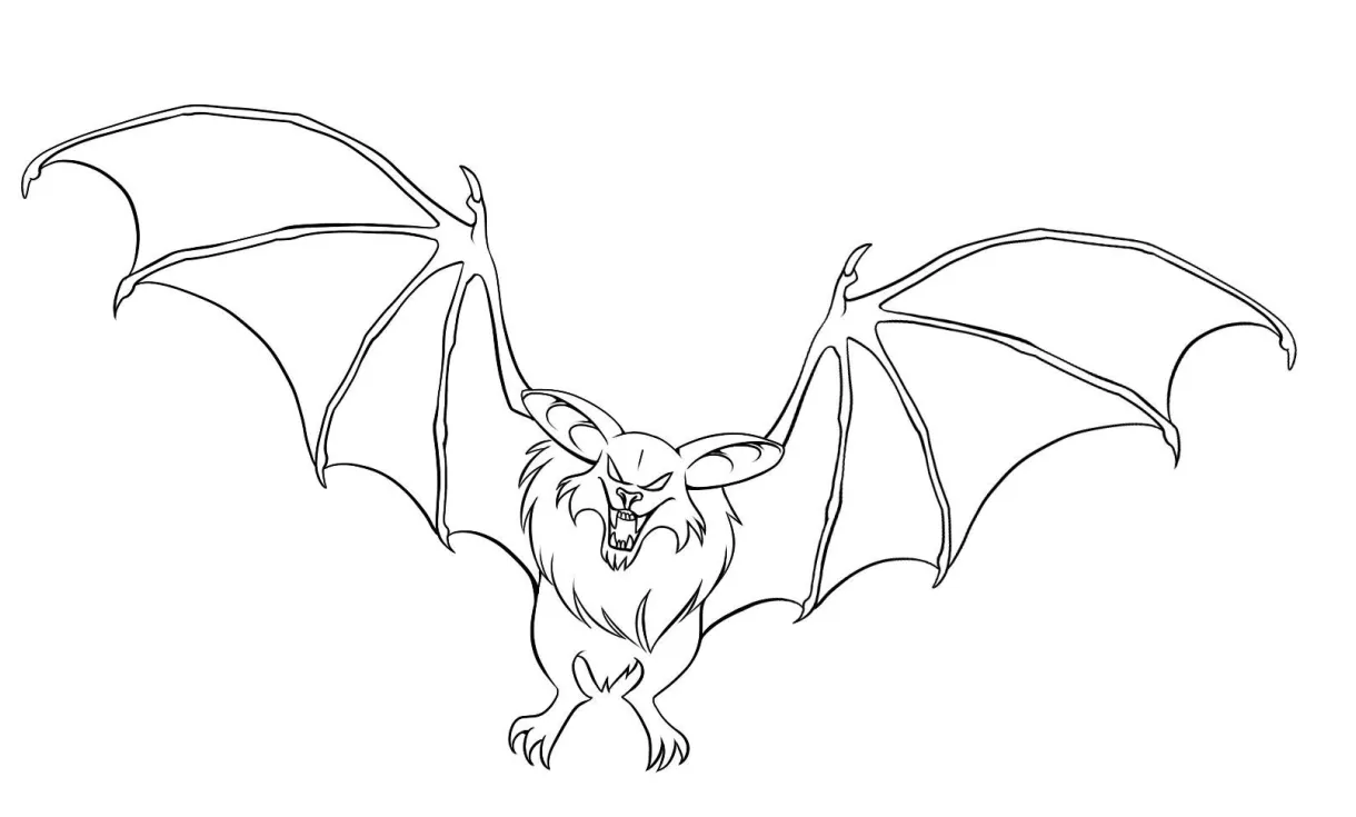 Free printable bat coloring pages for kids