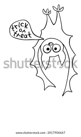 Bat Hanging Upside Down Coloring Page