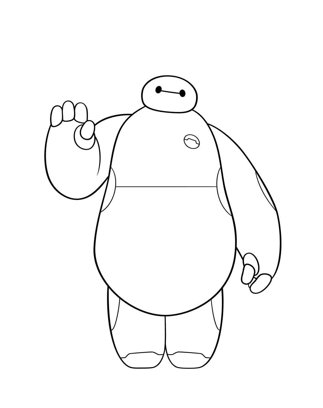 Coloring page baymax