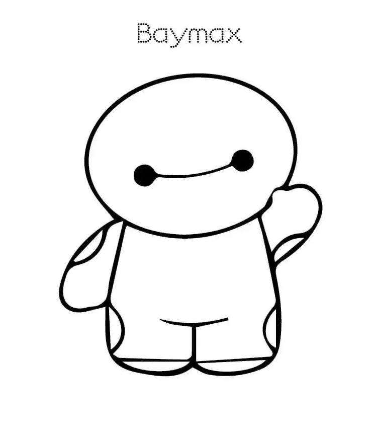 Baymax coloring page