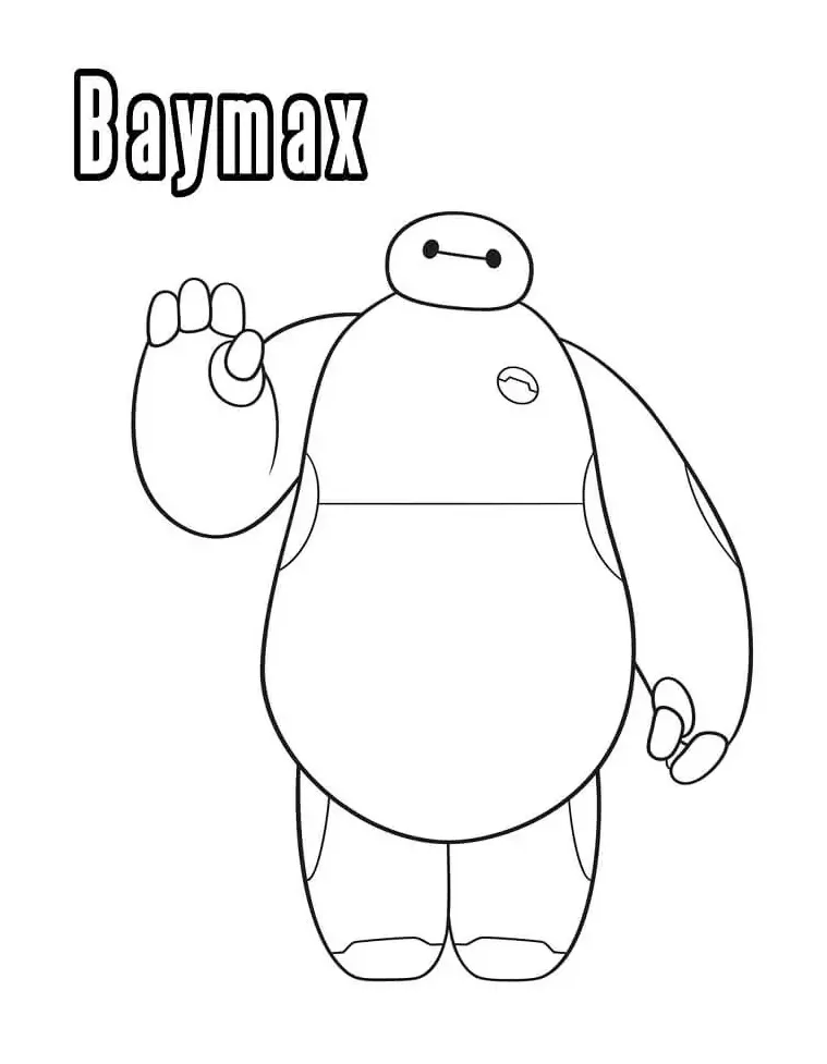 Baymax is waving hand
