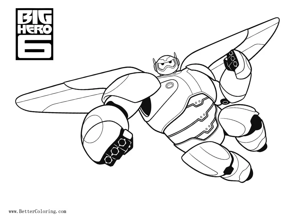 Baymax from big hero 6 coloring pages free printable coloring pages