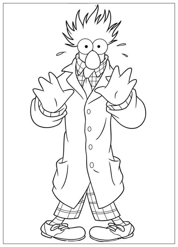 Kids-n-fun coloring page muppets beaker
