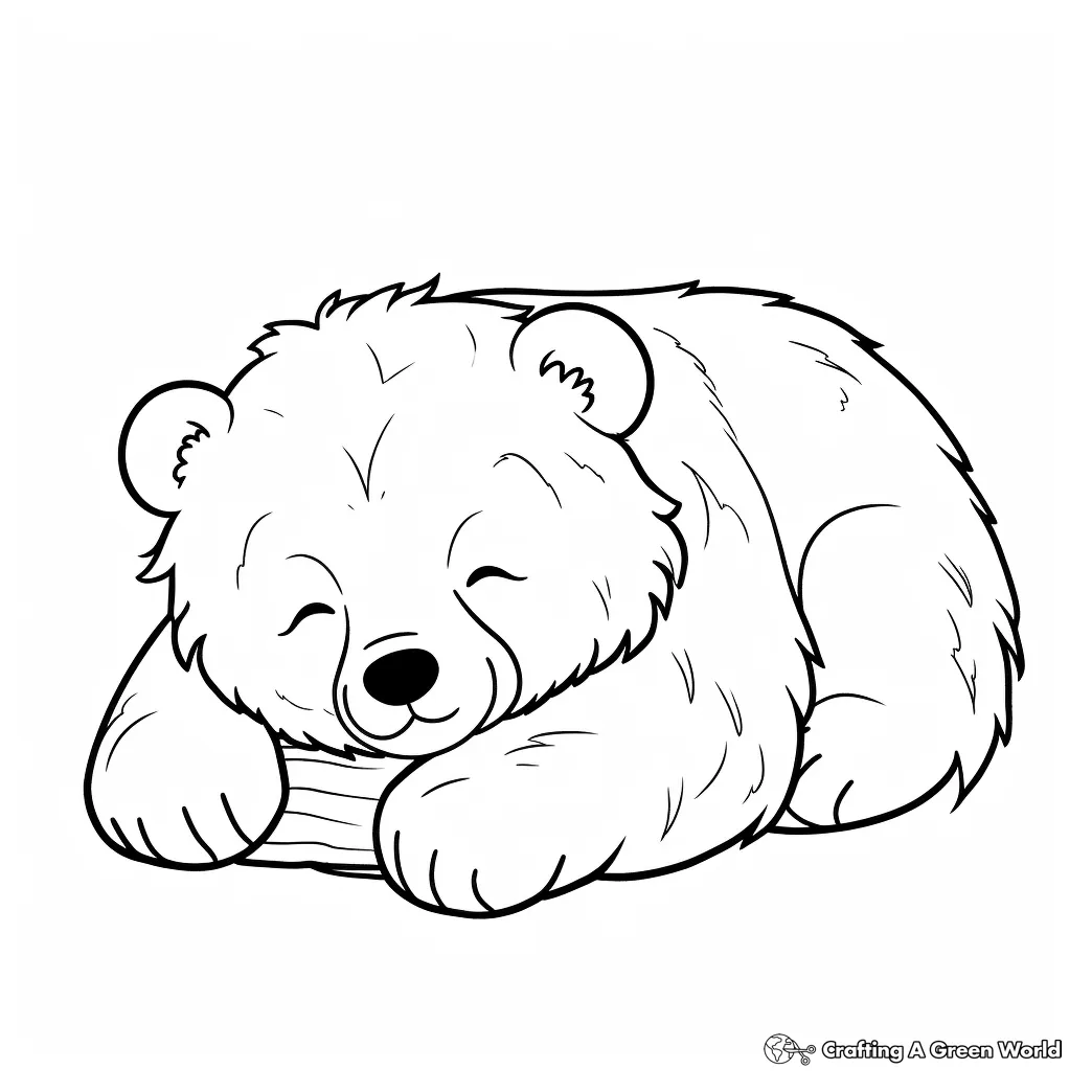 Sleeping bear coloring pages free & printable! printable coloring page
