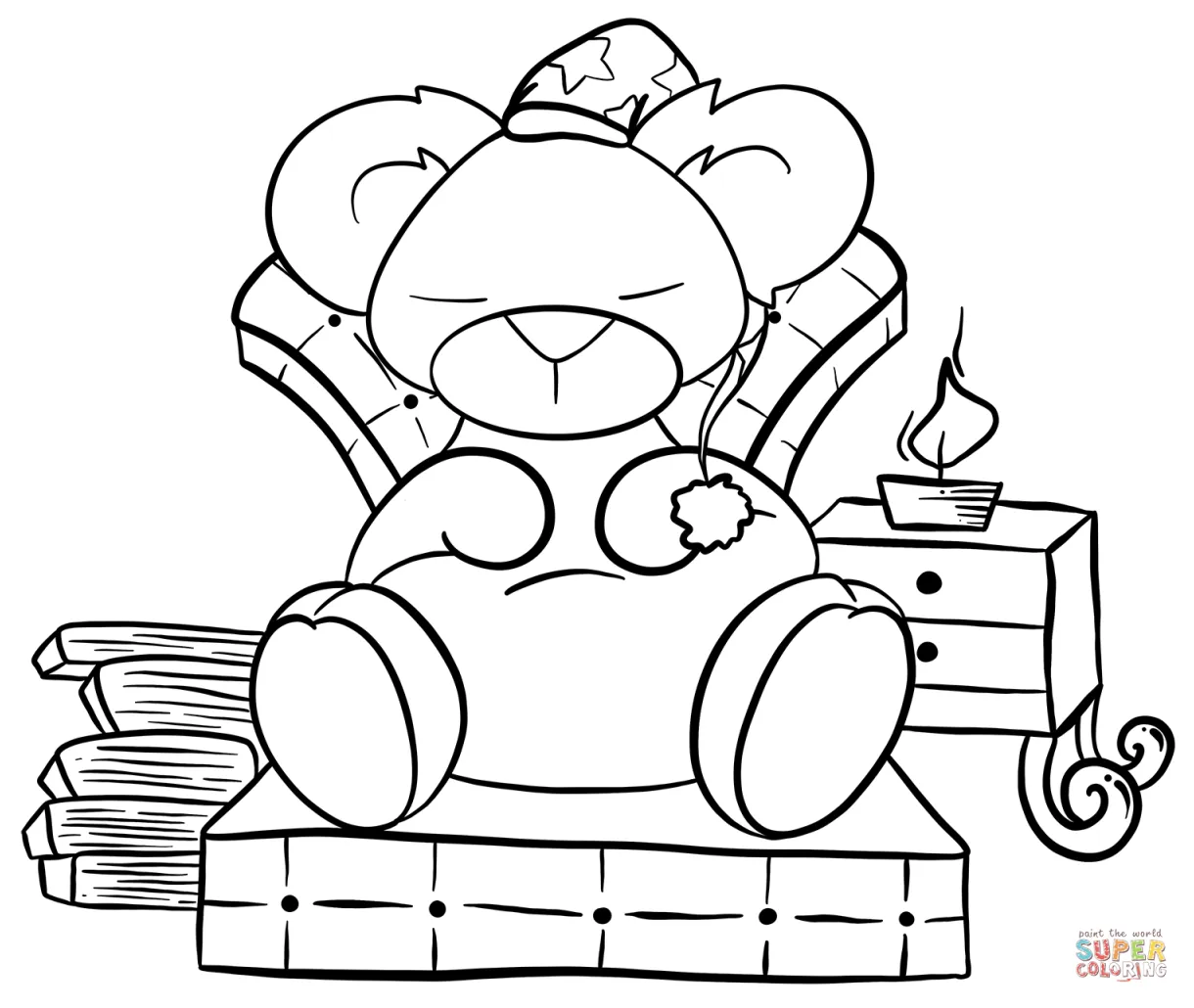 Sleeping bear coloring page free printable coloring pages