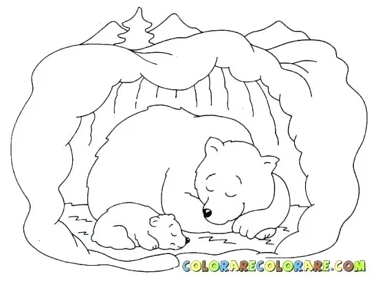 Sleeping bear coloring page at getcolorings free printable