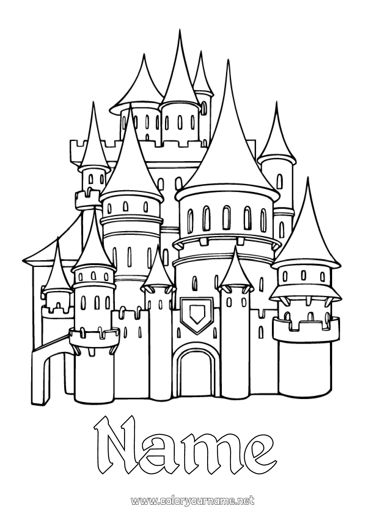 Coloring page No.1087 - Castle Fairy tale