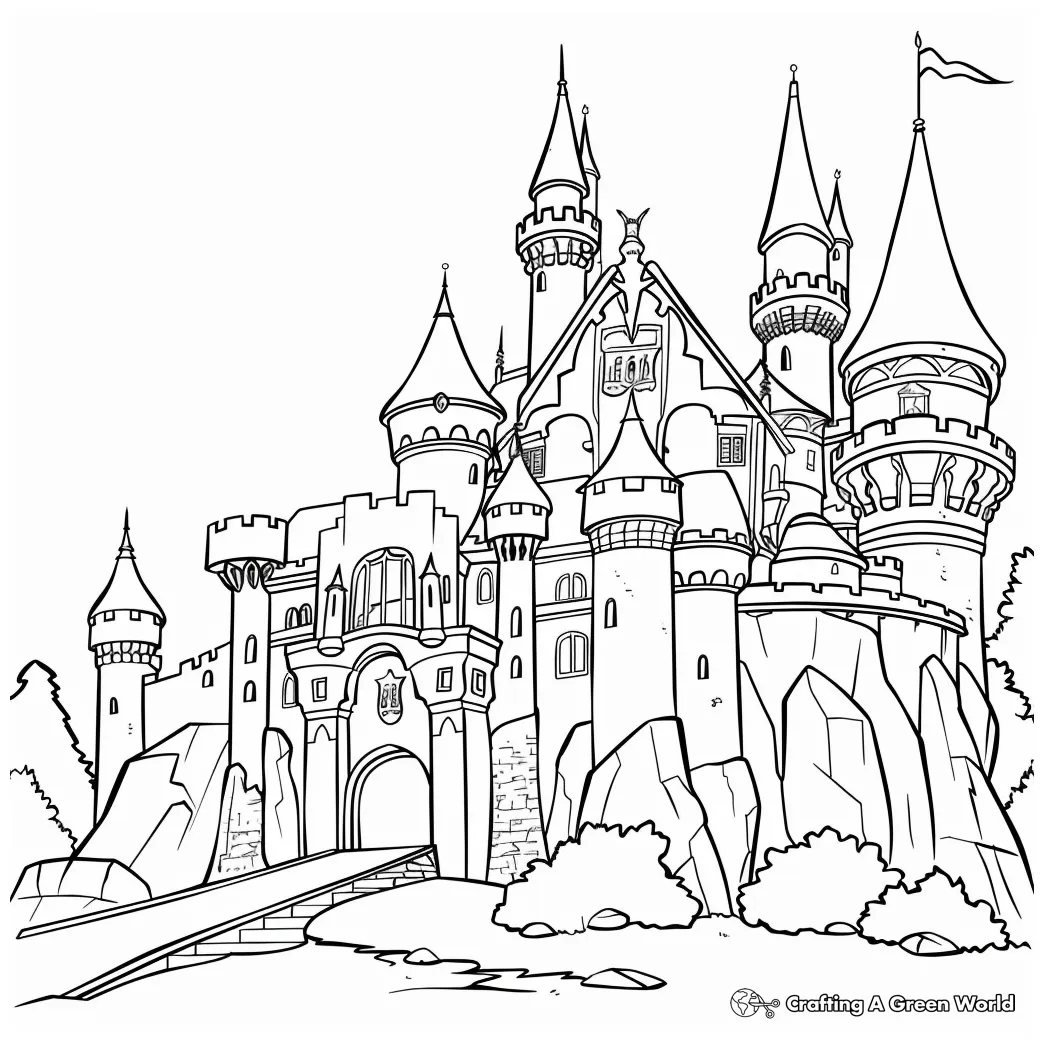 Beauty and the beast coloring page
