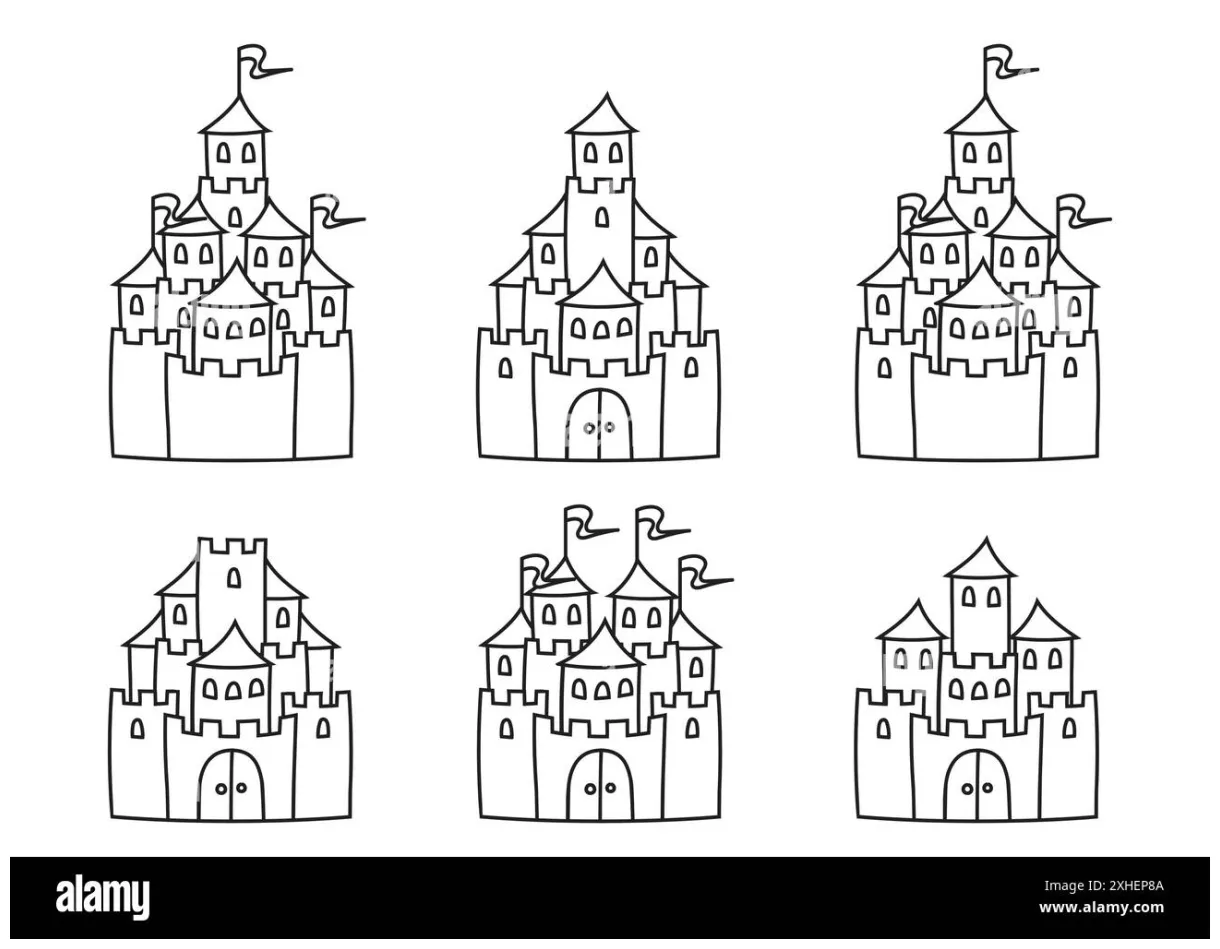 Castle coloring page hi-res graphy and s alamy