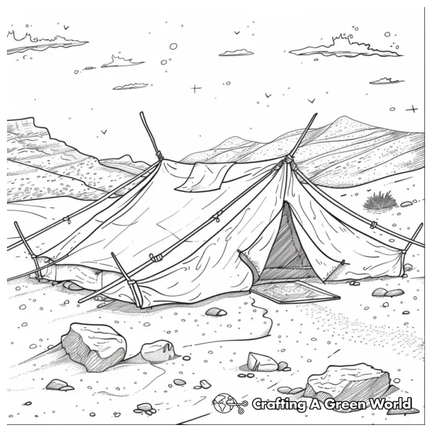 Tent coloring pages free & printable!
