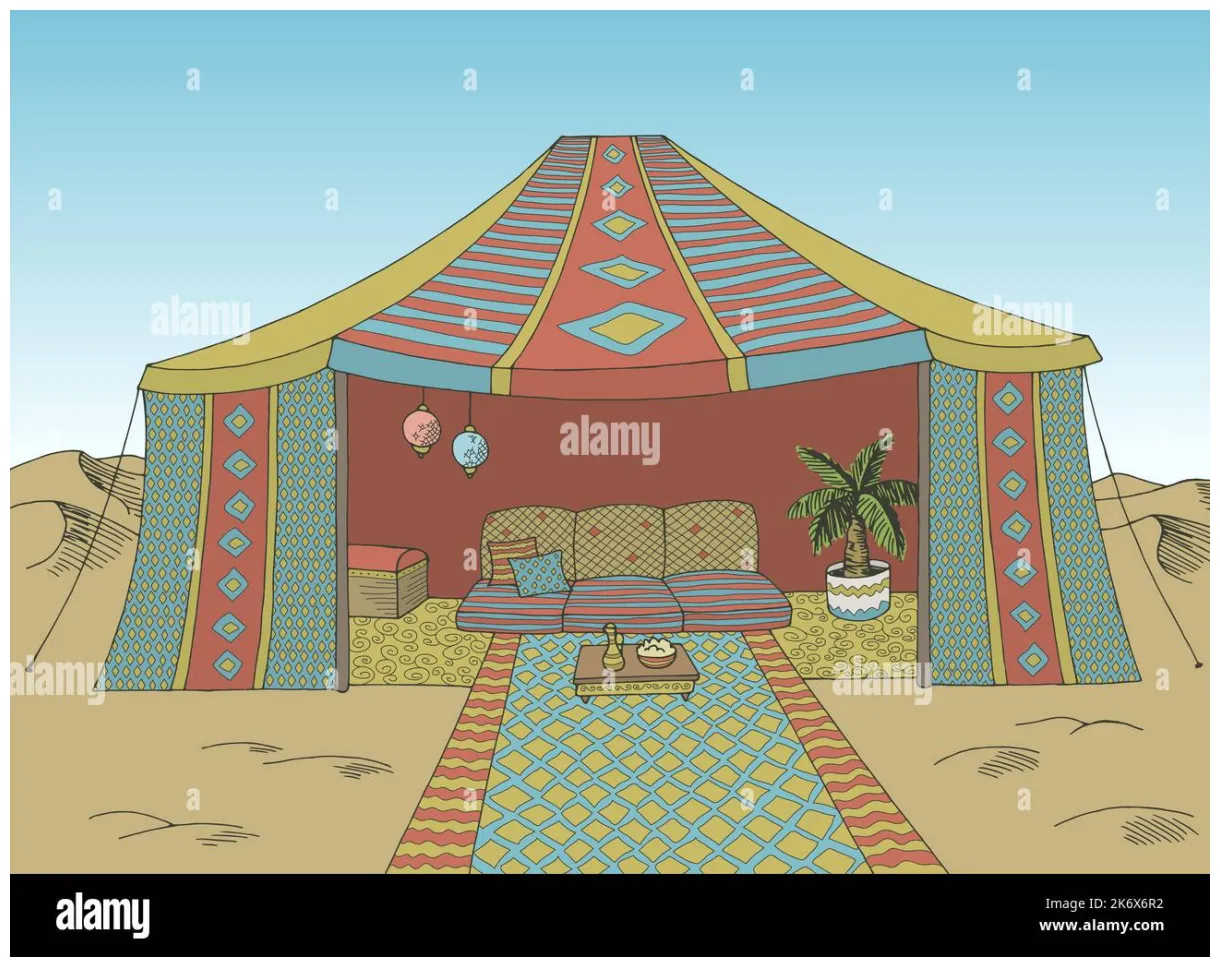 Bedouin tent stock vector s alamy