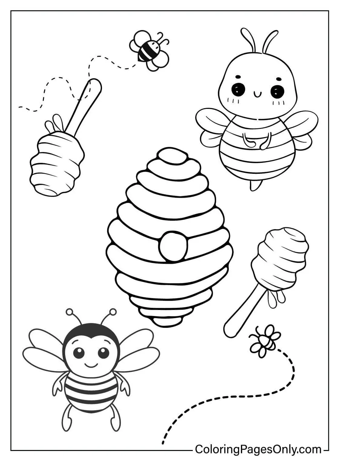 Coloring page bee free free printable coloring pages