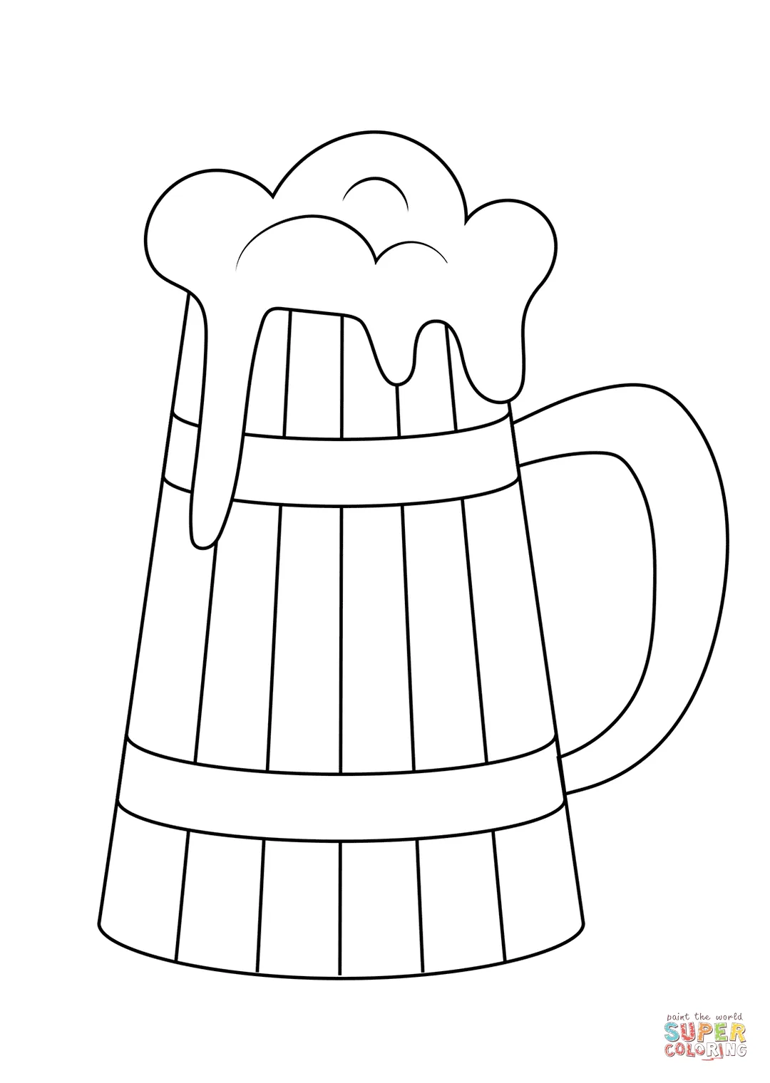 Beer Mug coloring page | Free Printable Coloring Pages