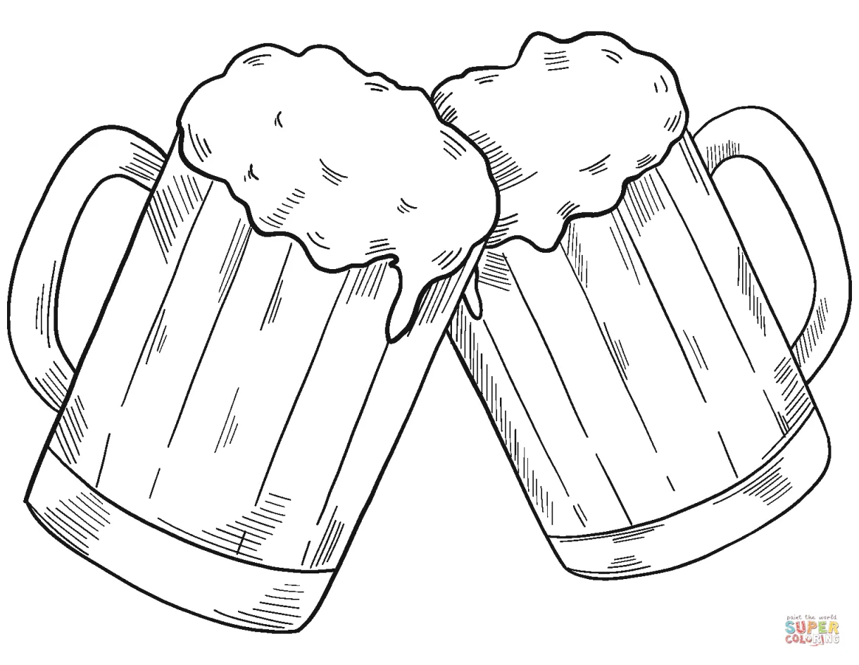Beer Mug Coloring Page Free Printable Coloring Pages | The Best Porn