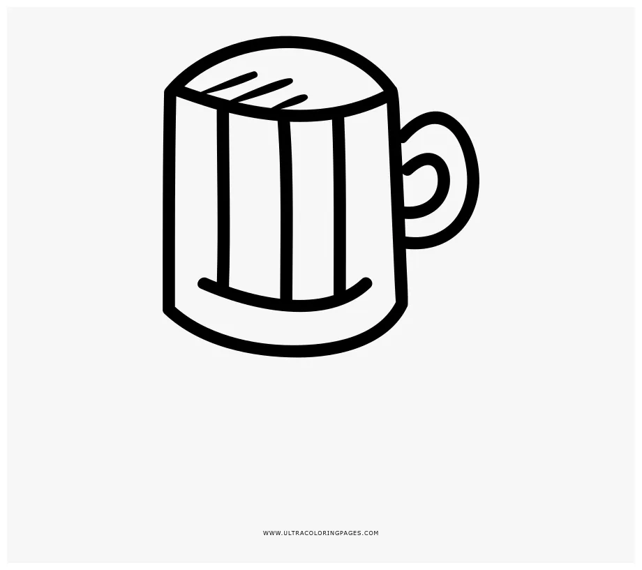 Beer Mug Coloring Page - Line Art , Free Transparent Clipart - ClipartKey