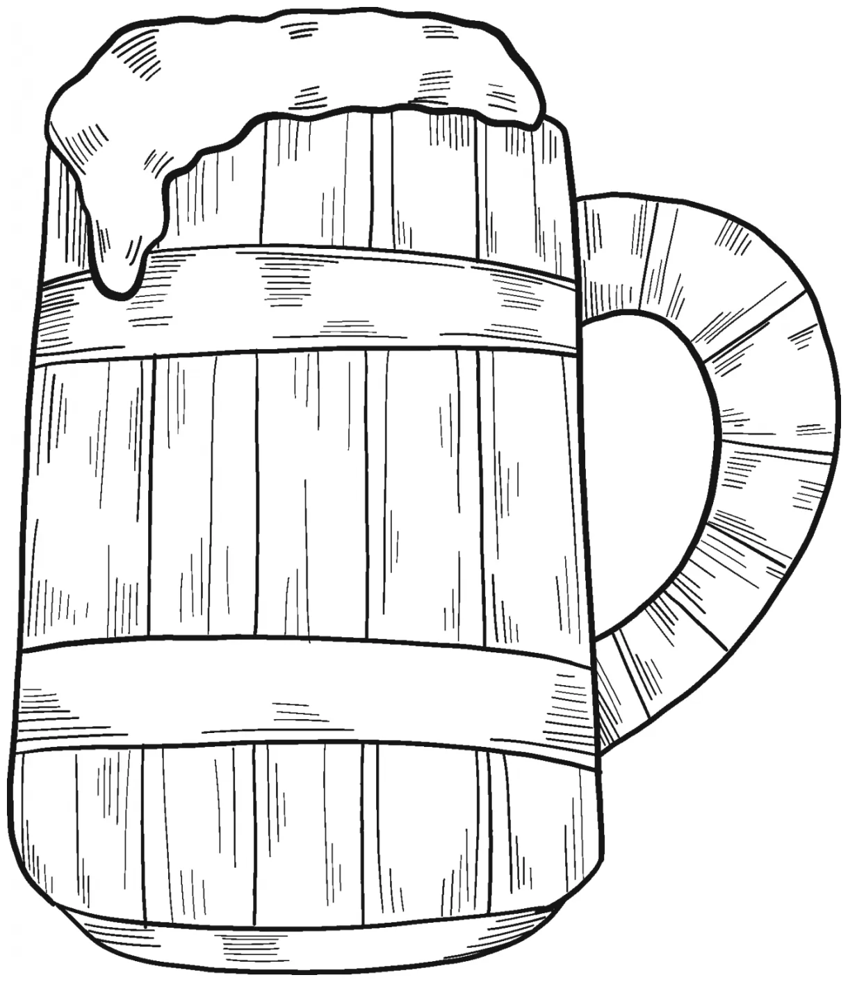 Mug of Beer coloring page - ColouringPages