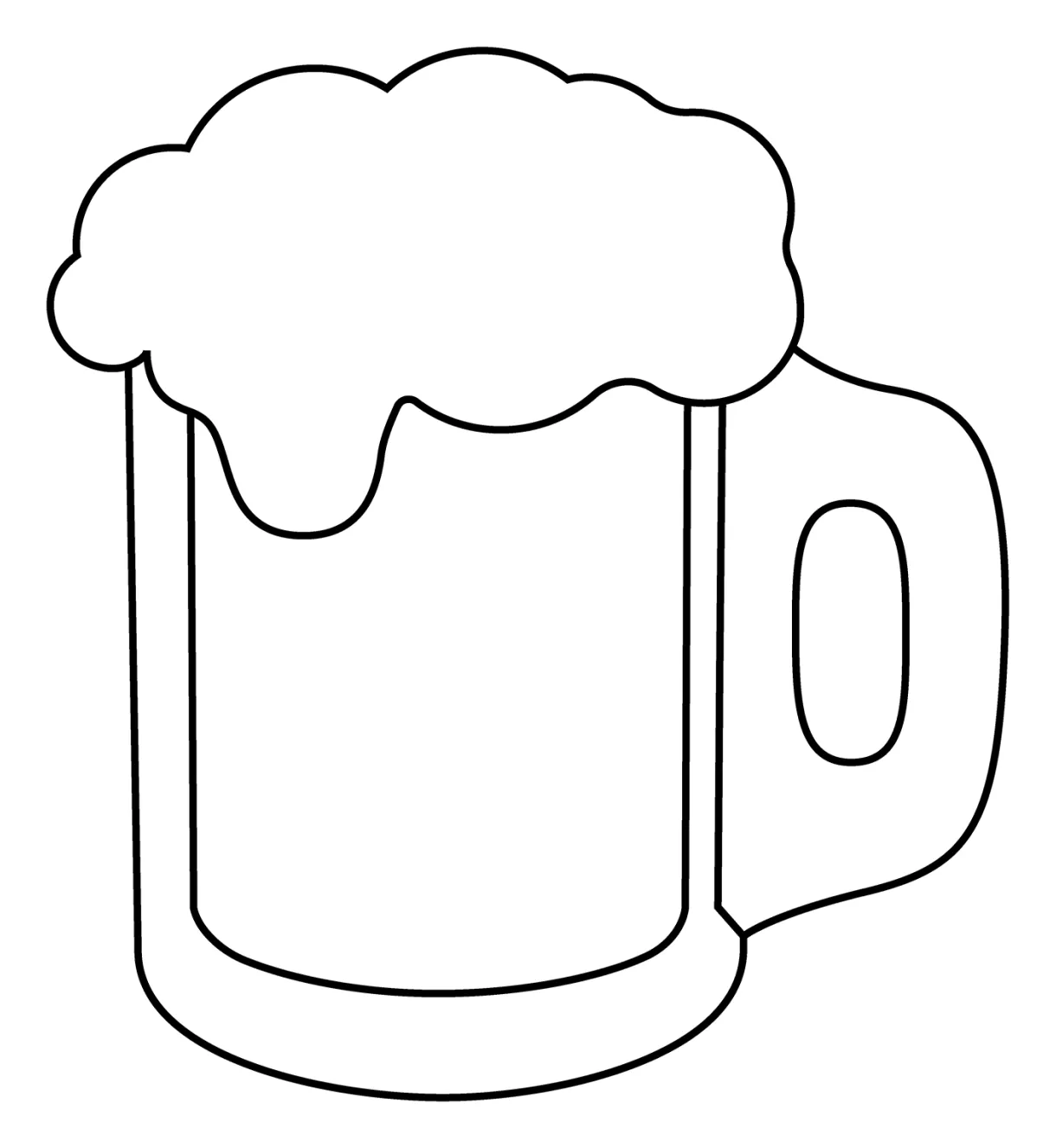 Beer Mug Emoji coloring page - ColouringPages
