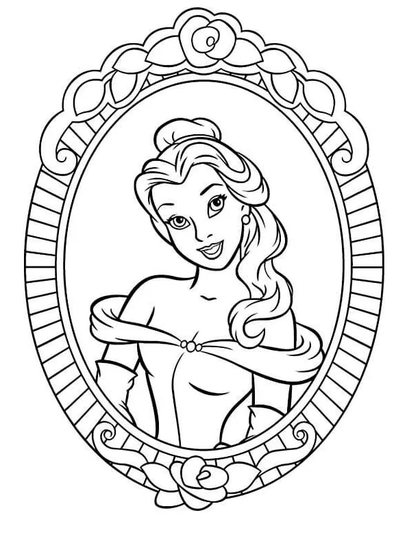 Belle portrait coloring page printable coloring pages. free