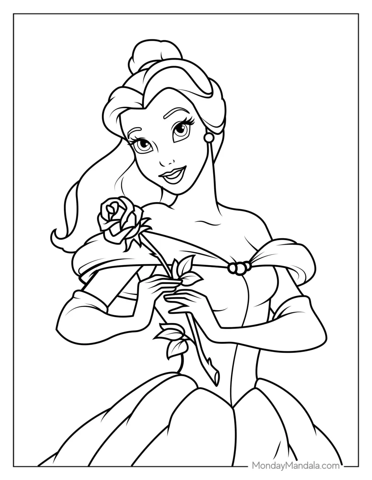 Belle reading coloring pages coloring pages