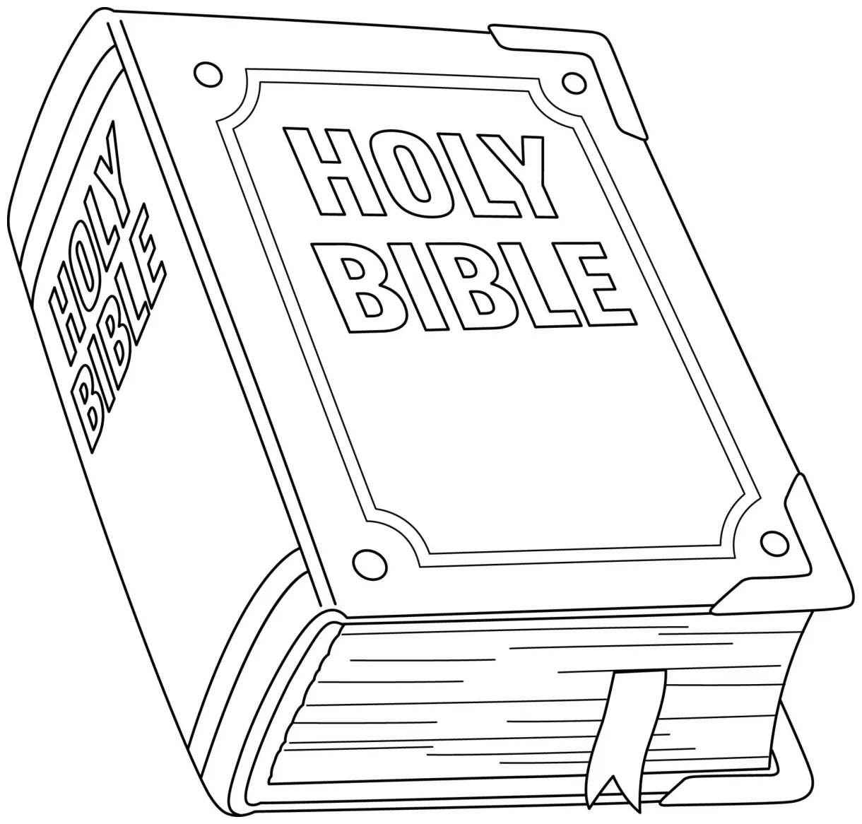 Holy Bible Isolated Coloring Page for Kids 21501582 Vector Art at Vecteezy