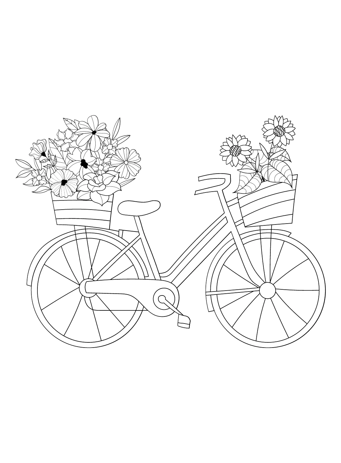 Pictures bicycle for kids coloring page free printable coloring pages