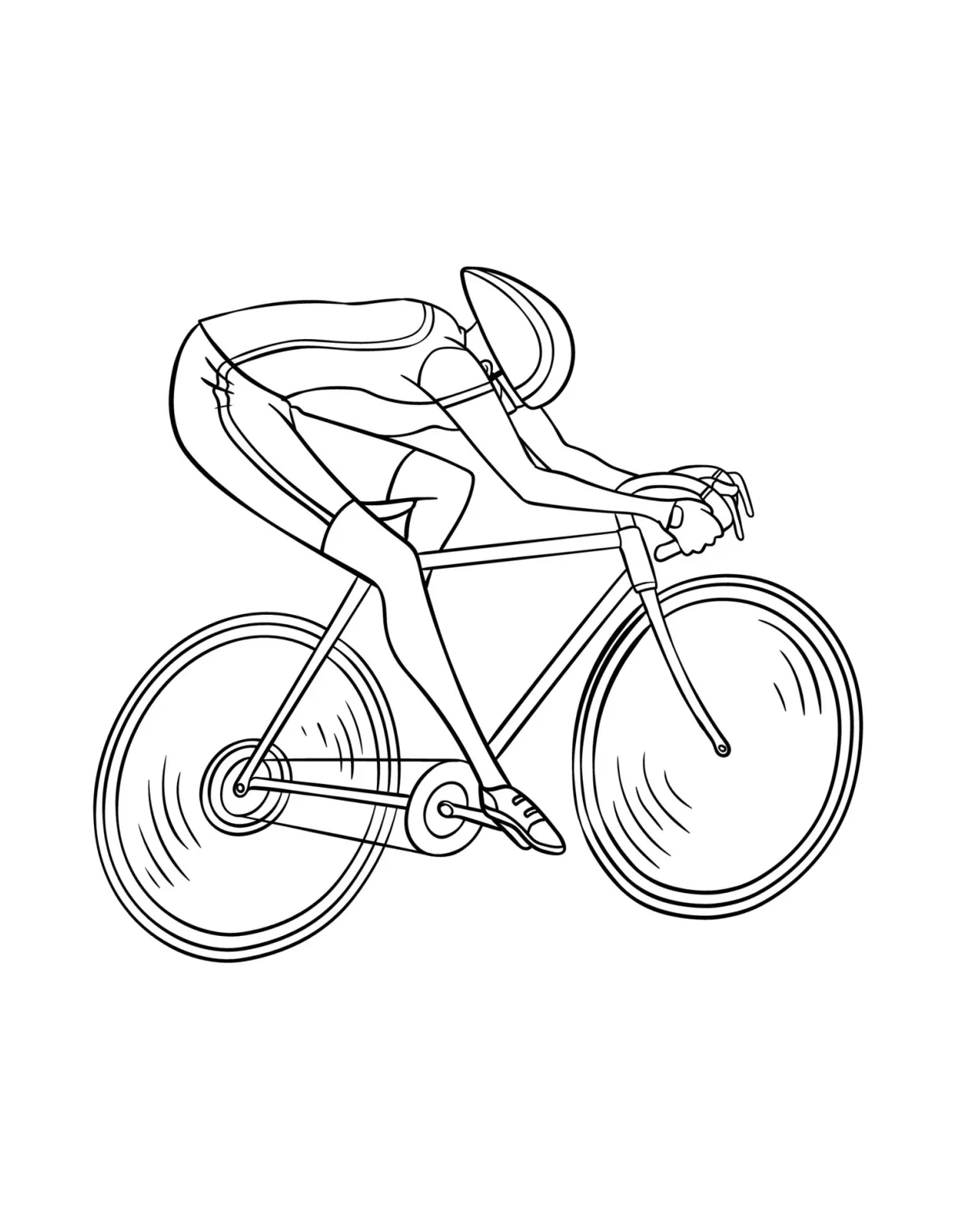 Road bicycle racing coloring page for kids 11416895 vector art at vecteezy