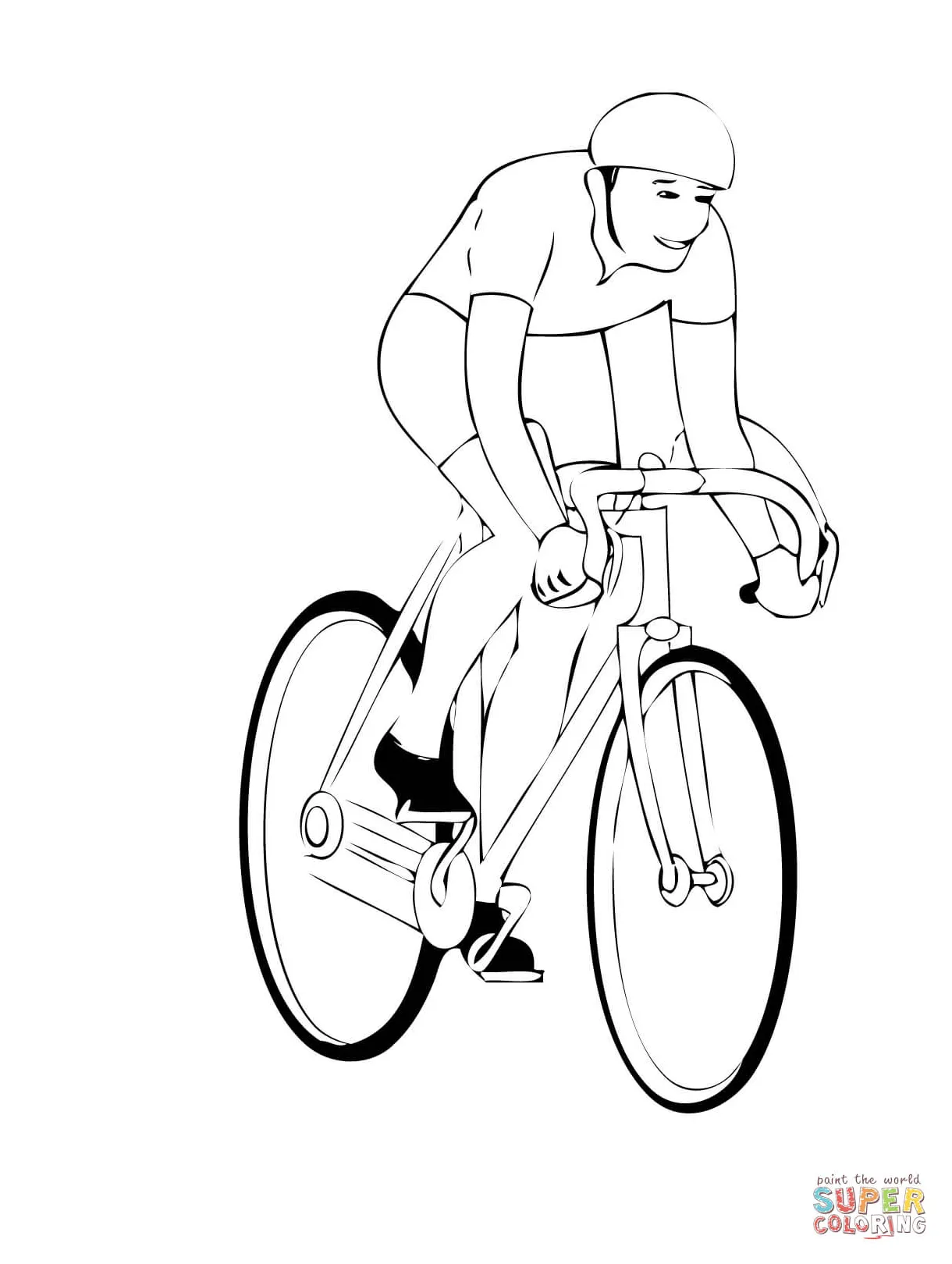 Racing bicycle coloring page free printable coloring pages