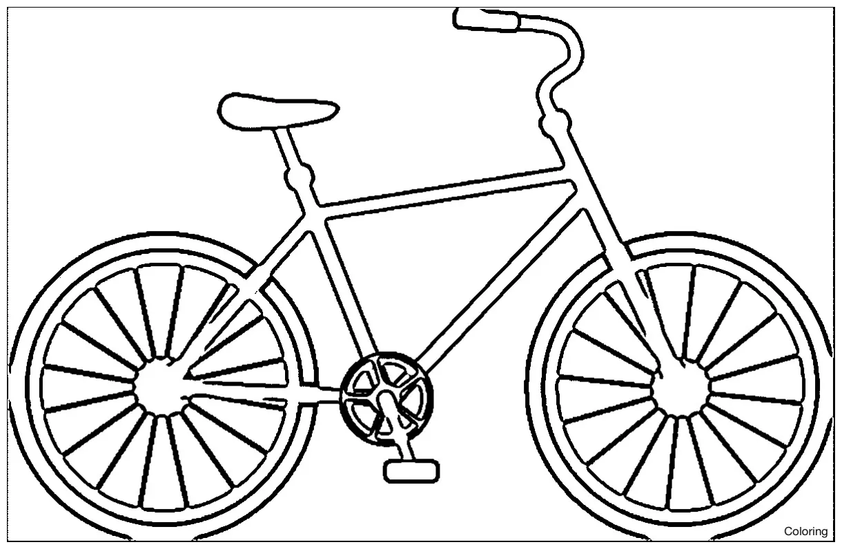 Bicycle coloring page at getdrawings