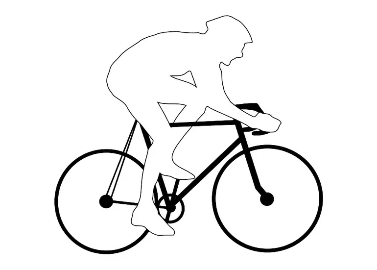 Coloring page bicycle racing free printables img 28796