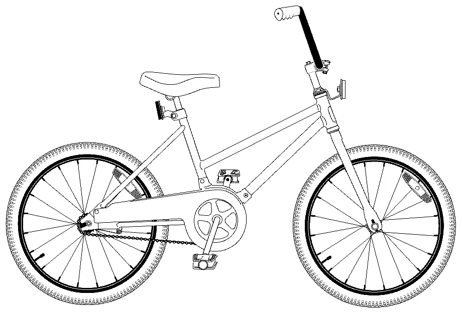 Coloring pages bicycle coloring page