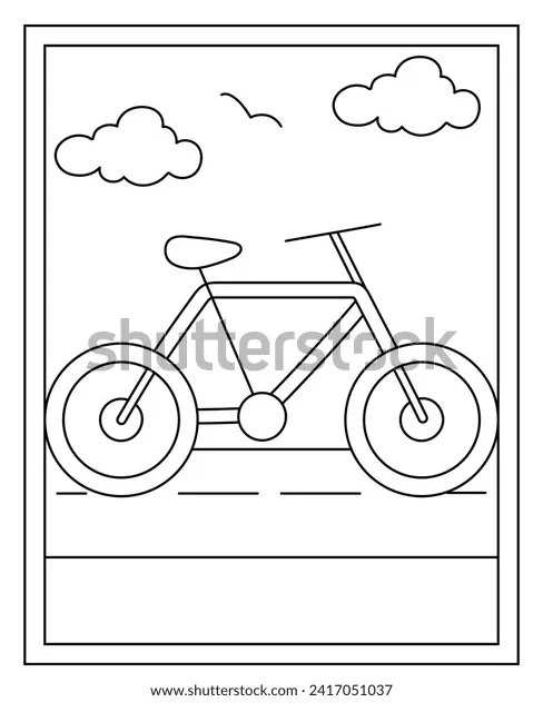Bicycle vector on coloring page stock vector 2417051037