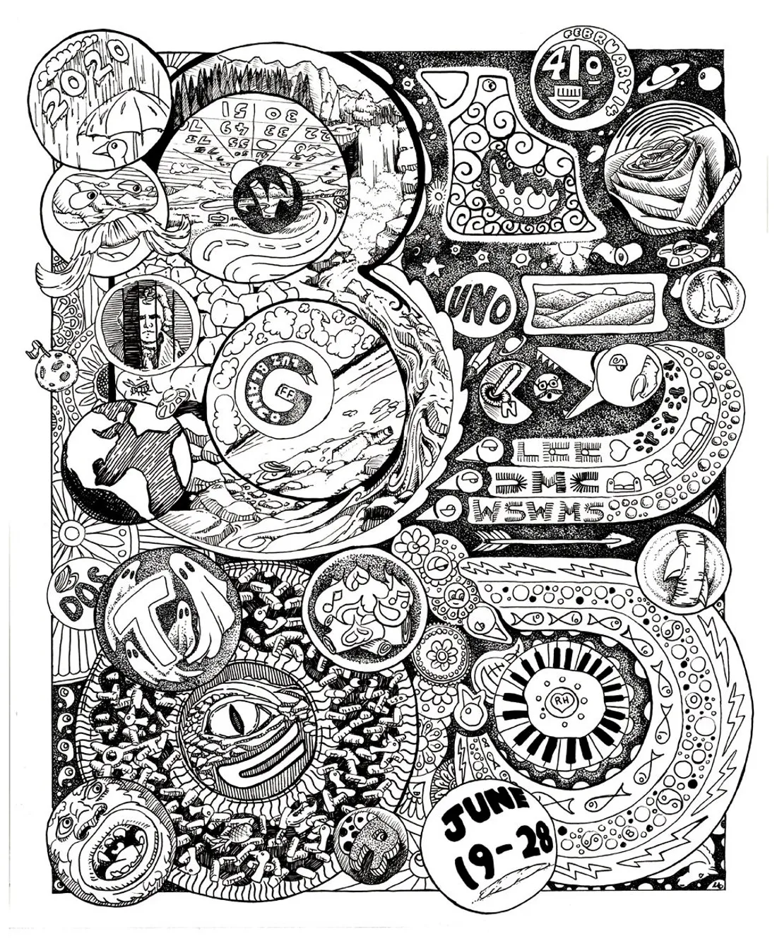 Bingo tour coloring page etsy