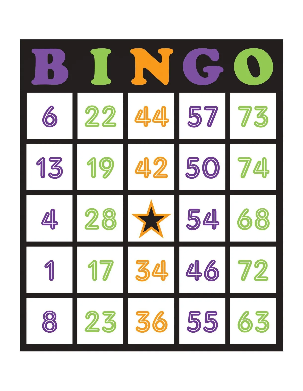 36 Printable Bingo Cards Coloring Pages - ItuColoring