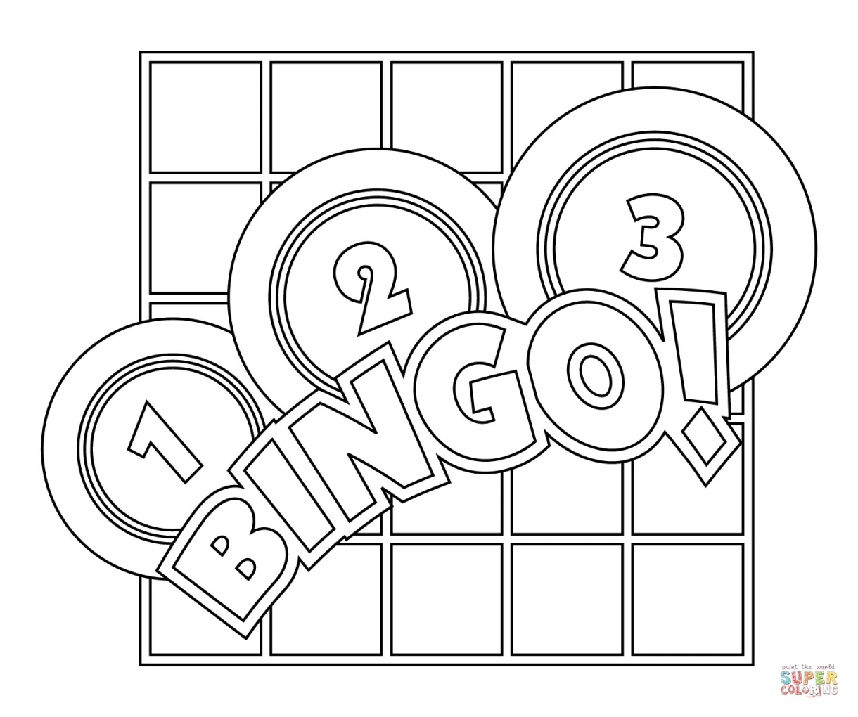 Bingo coloring page | Free Printable Coloring Pages
