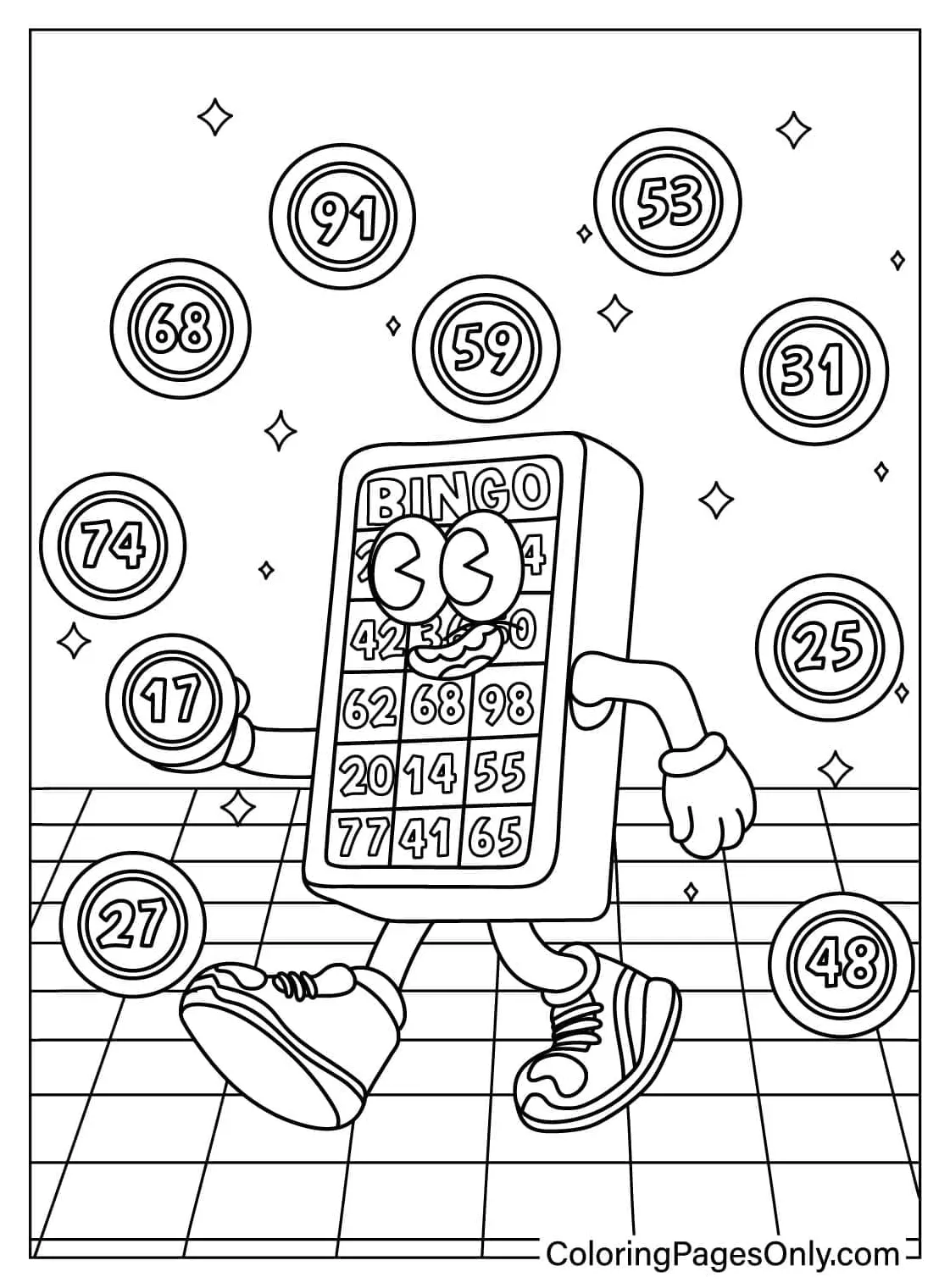 30+ Bingo Coloring Pages - Free Printable PDF & Online Coloring