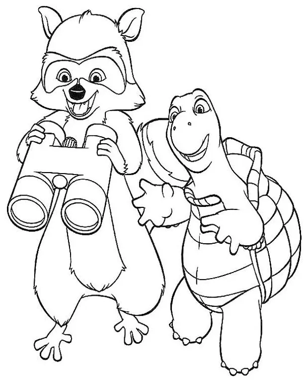 Binocular for coloring coloring pages