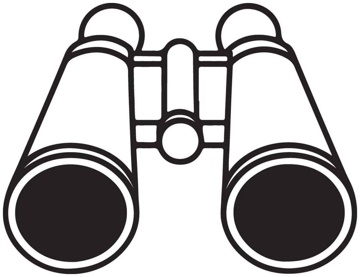 Creative binocular coloring page illustration 55235316 vector art at