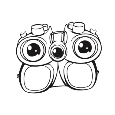 Binoculars coloring page png transparent s vector