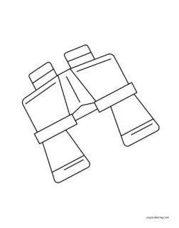 Binoculars coloring pages ᗎ printable painting template