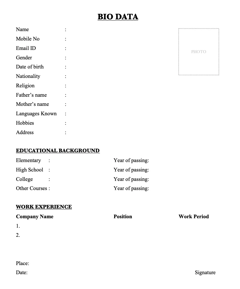 9 simple s for job pdf word artofit