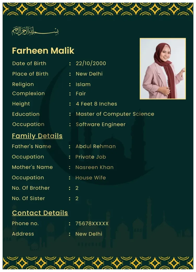 Create your muslim free templates