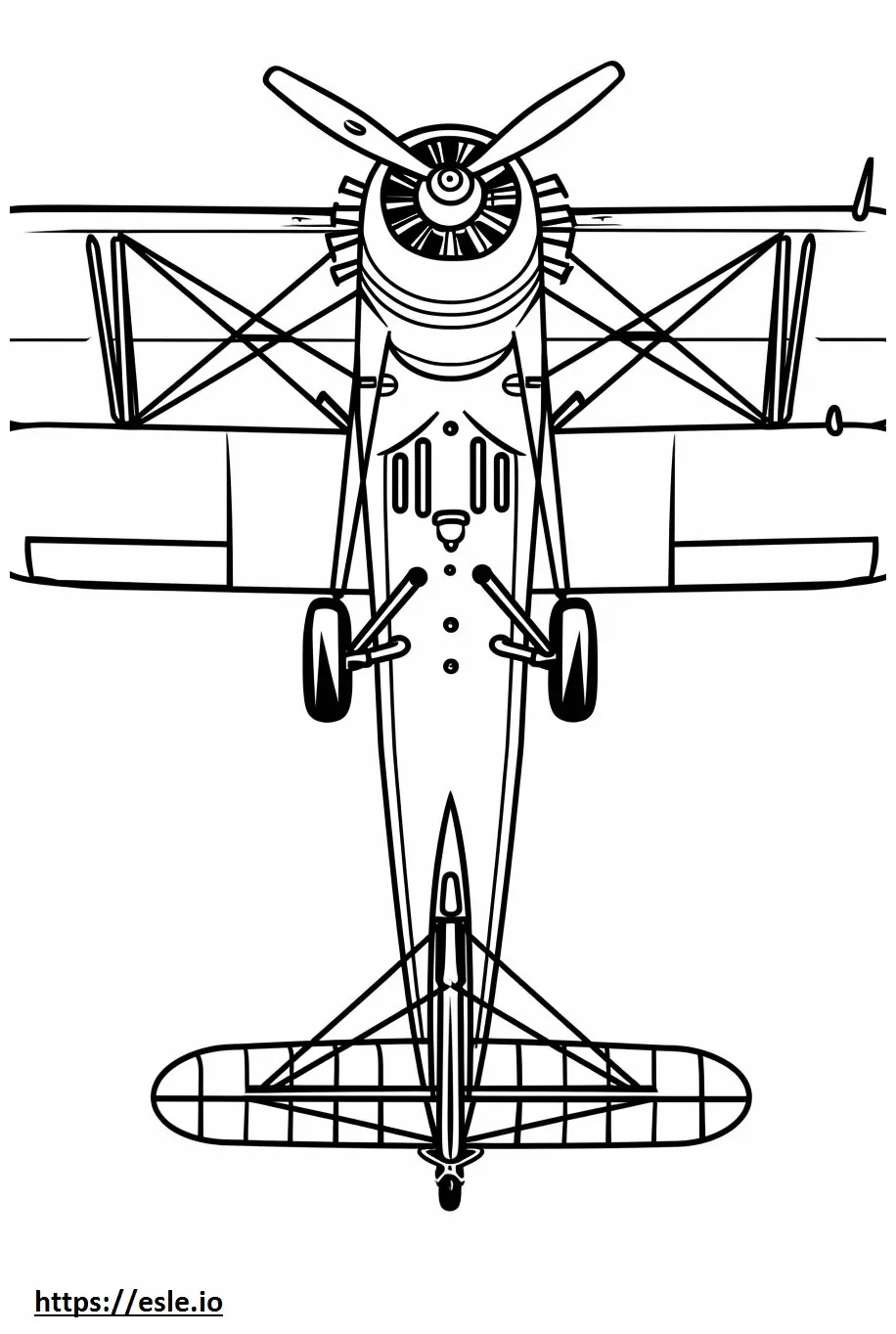 Biplane coloring page