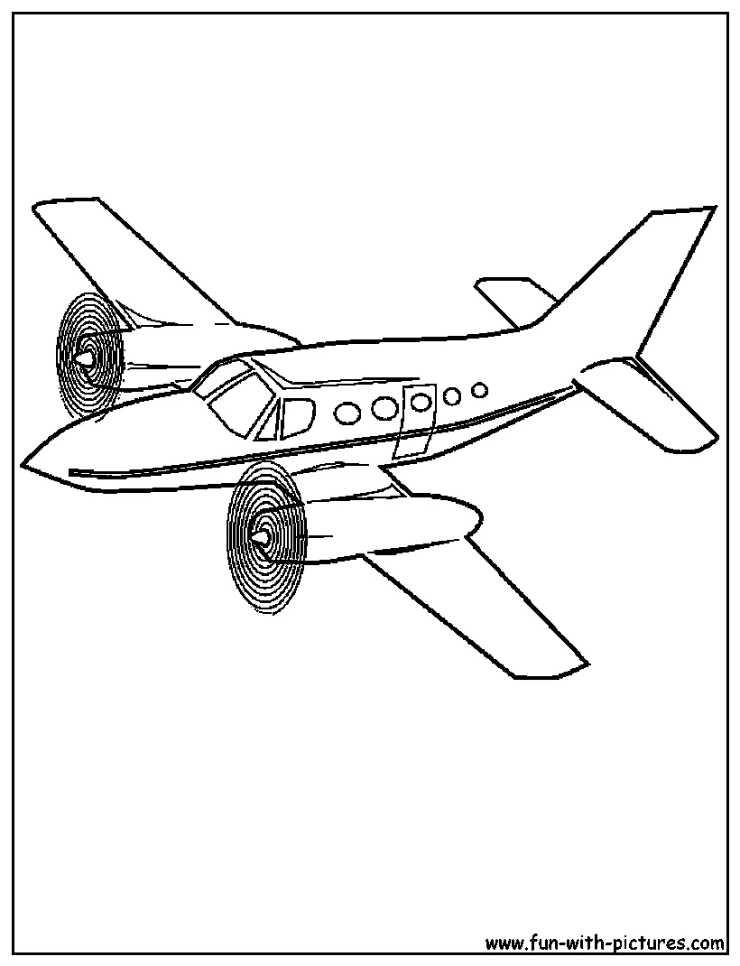 Biplane coloring page