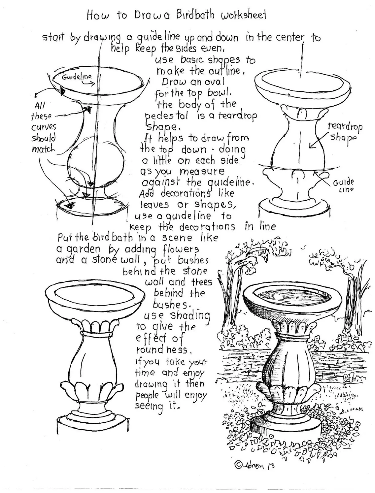 Bird Baths Coloring Pages Coloring Pages
