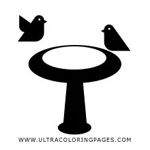 Bird Bath Coloring Pages For Kids - Free Bird Bath Coloring Pages To
