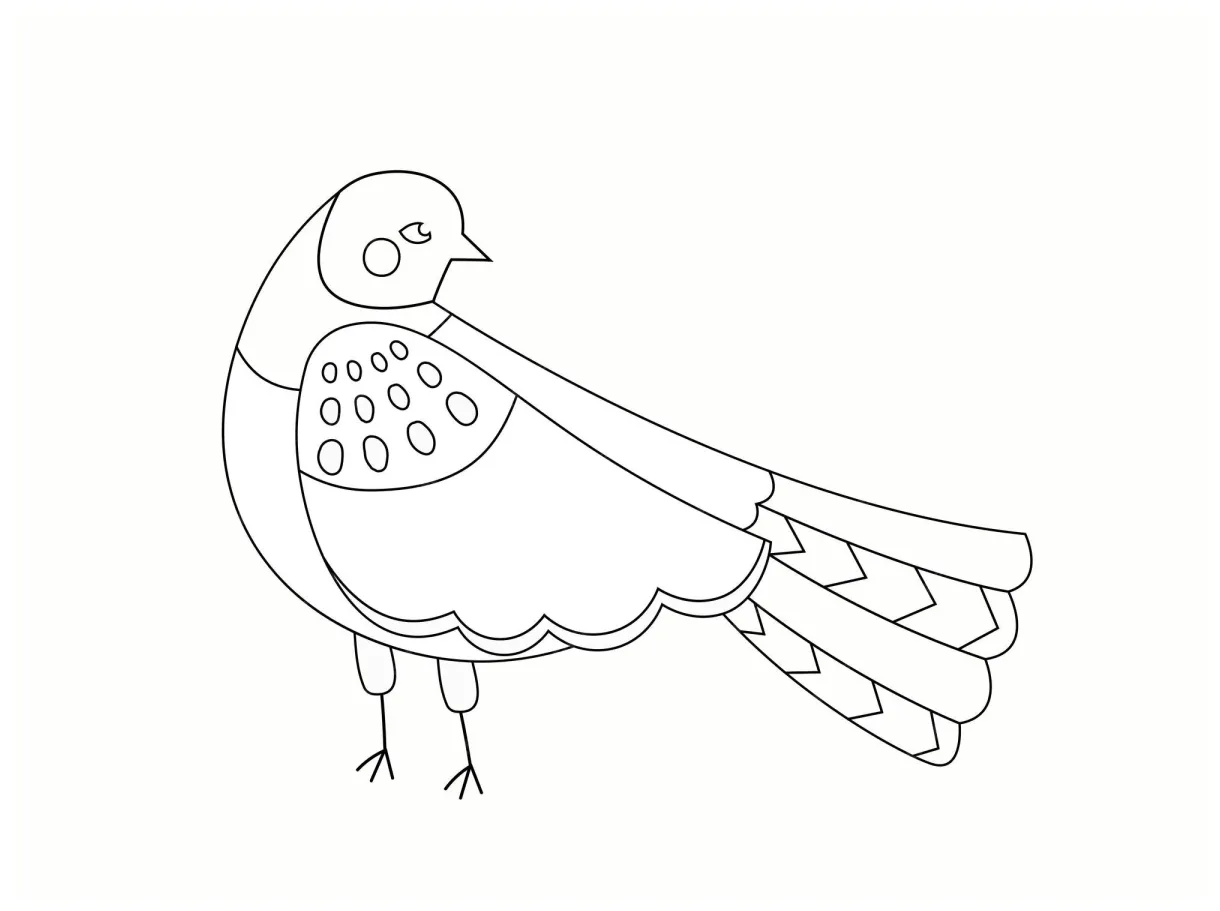 Premium Vector | Coloring page with bird